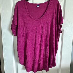 Old Navy Magenta Short Sleeve Tee